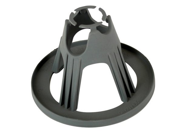 A plastic bar chair for holding mesh at height in a slab