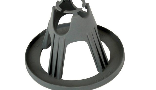 A plastic bar chair for holding mesh at height in a slab